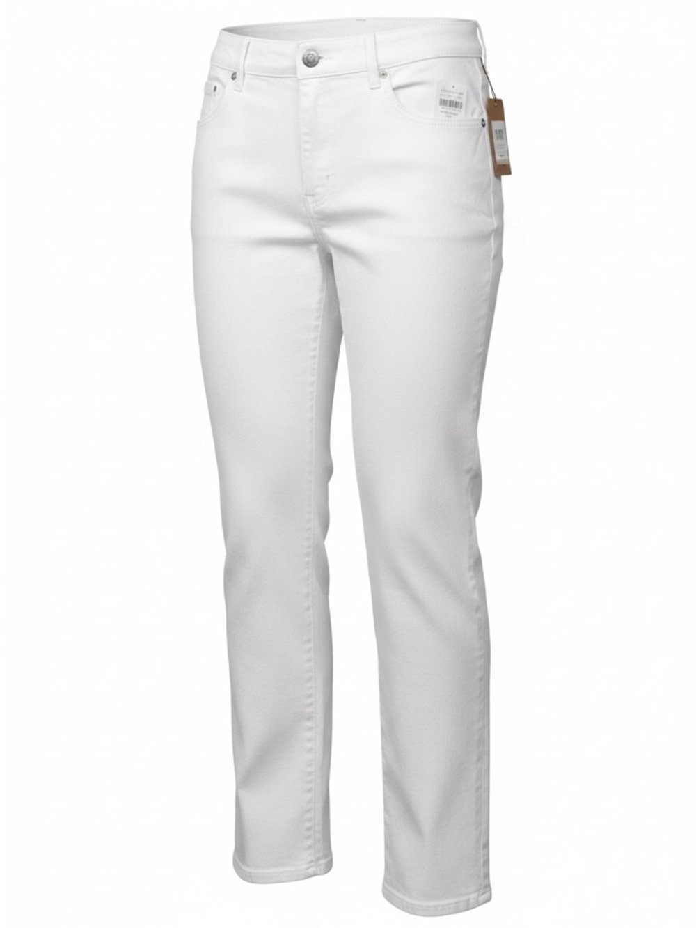 NWT Coldwater Creek Off White Natural Fit Slim Ankle Jeans Women Size 16 Stretch